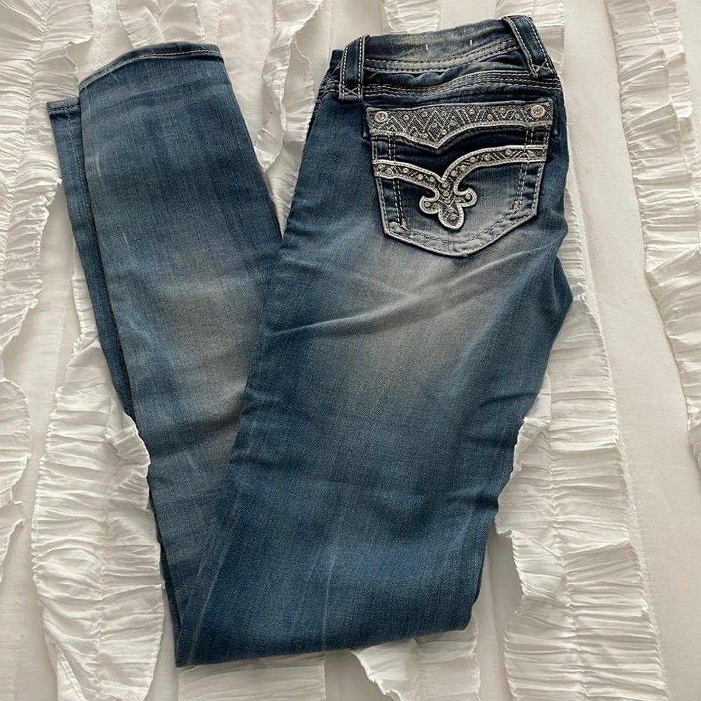 Rock Revival Jeans, Size 24, Vivian cuffed skinny.